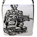 Scarface Movie Traditional Tattoo Flap Closure Messenger Bag (S)