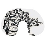 Scarface Movie Traditional Tattoo Travel Neck Pillow