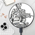 Scarface Movie Traditional Tattoo Wireless Fast Charger(Black)