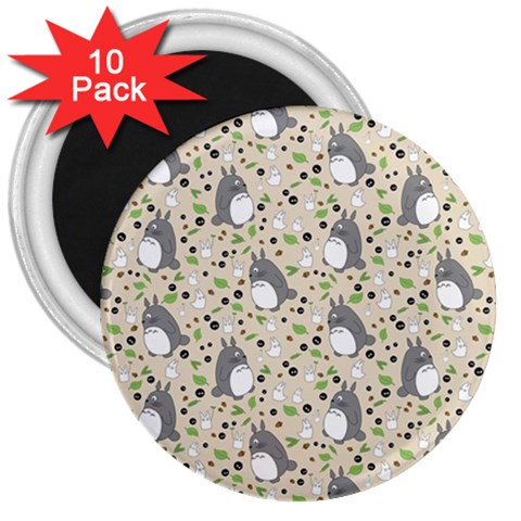 Pattern My Neighbor Totoro 3  Magnets (10 pack)  from ArtsNow.com Front
