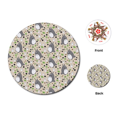 Pattern My Neighbor Totoro Playing Cards Single Design (Round) from ArtsNow.com Front