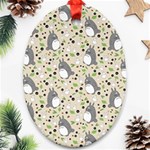 Pattern My Neighbor Totoro Oval Ornament (Two Sides)