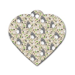 Pattern My Neighbor Totoro Dog Tag Heart (Two Sides) from ArtsNow.com Back