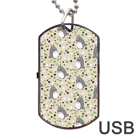 Pattern My Neighbor Totoro Dog Tag USB Flash (Two Sides) from ArtsNow.com Front