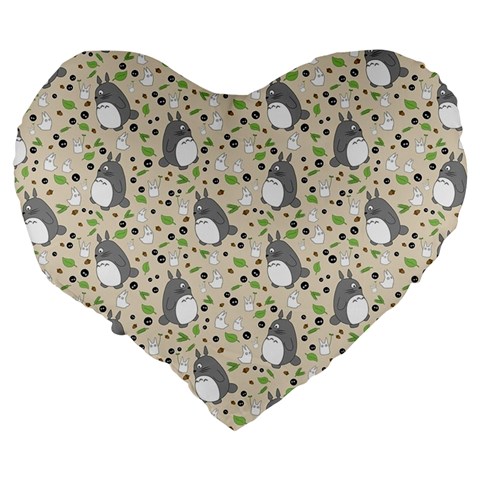 Pattern My Neighbor Totoro Large 19  Premium Heart Shape Cushions from ArtsNow.com Back