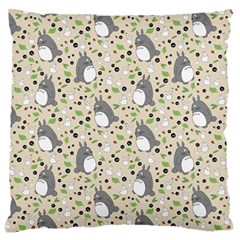 Pattern My Neighbor Totoro Large Premium Plush Fleece Cushion Case (Two Sides) from ArtsNow.com Front