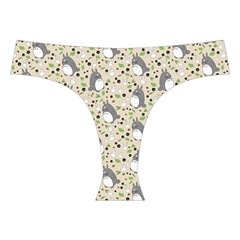 Pattern My Neighbor Totoro Cross Back Hipster Bikini Set from ArtsNow.com Front Under