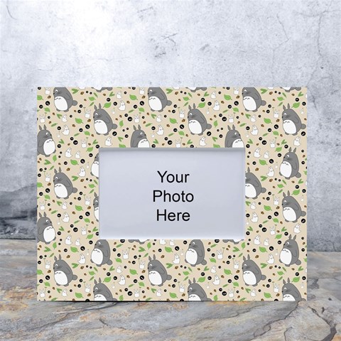 Pattern My Neighbor Totoro White Tabletop Photo Frame 4 x6  from ArtsNow.com Front