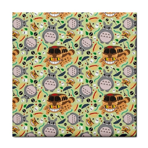 My Neighbor Totoro Pattern Tile Coaster from ArtsNow.com Front