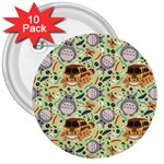 My Neighbor Totoro Pattern 3  Buttons (10 pack) 