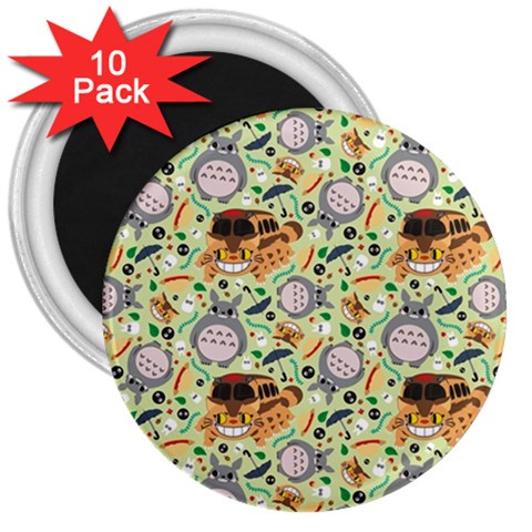 My Neighbor Totoro Pattern 3  Magnets (10 pack)  from ArtsNow.com Front