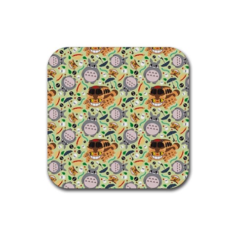 My Neighbor Totoro Pattern Rubber Coaster (Square) from ArtsNow.com Front