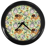 My Neighbor Totoro Pattern Wall Clock (Black)