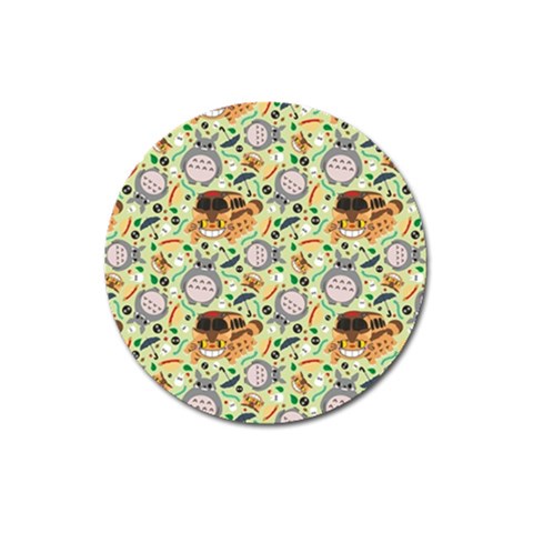 My Neighbor Totoro Pattern Magnet 3  (Round) from ArtsNow.com Front
