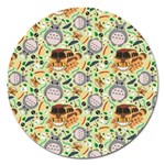 My Neighbor Totoro Pattern Magnet 5  (Round)