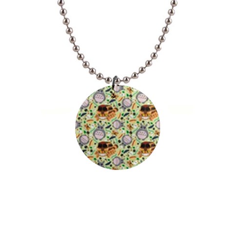 My Neighbor Totoro Pattern 1  Button Necklace from ArtsNow.com Front