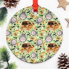 My Neighbor Totoro Pattern Round Ornament (Two Sides) from ArtsNow.com Back