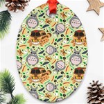 My Neighbor Totoro Pattern Oval Ornament (Two Sides)