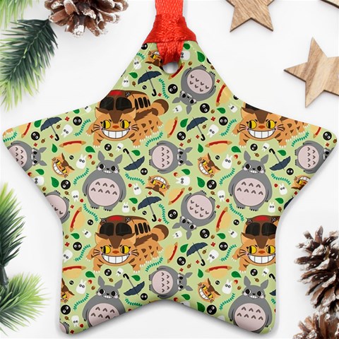 My Neighbor Totoro Pattern Star Ornament (Two Sides) from ArtsNow.com Front