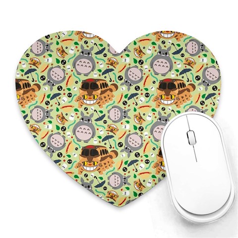 My Neighbor Totoro Pattern Heart Mousepad from ArtsNow.com Front