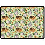 My Neighbor Totoro Pattern One Side Fleece Blanket (Large)