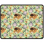 My Neighbor Totoro Pattern One Side Fleece Blanket (Medium)