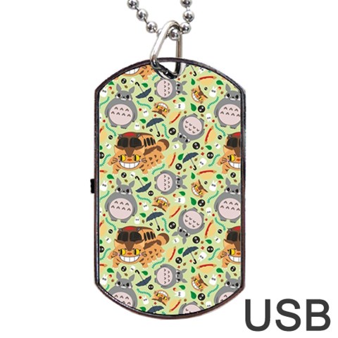My Neighbor Totoro Pattern Dog Tag USB Flash (One Side) from ArtsNow.com Front
