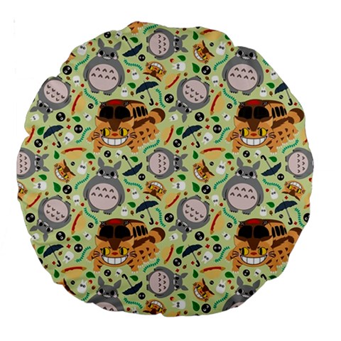 My Neighbor Totoro Pattern Large 18  Premium Round Cushions from ArtsNow.com Front