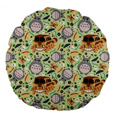My Neighbor Totoro Pattern Large 18  Premium Round Cushions from ArtsNow.com Back