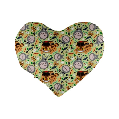 My Neighbor Totoro Pattern Standard 16  Premium Heart Shape Cushions from ArtsNow.com Back