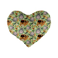My Neighbor Totoro Pattern Standard 16  Premium Heart Shape Cushions from ArtsNow.com Back