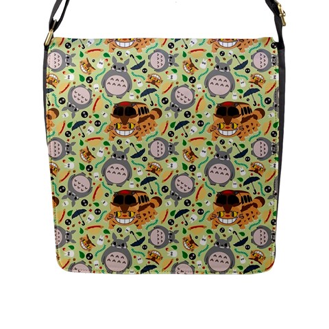 My Neighbor Totoro Pattern Flap Closure Messenger Bag (L) from ArtsNow.com Front
