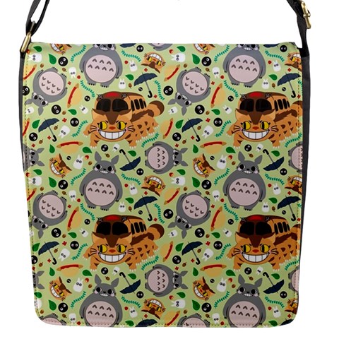 My Neighbor Totoro Pattern Flap Closure Messenger Bag (S) from ArtsNow.com Front