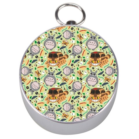 My Neighbor Totoro Pattern Silver Compasses from ArtsNow.com Front