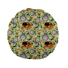 My Neighbor Totoro Pattern Standard 15  Premium Flano Round Cushions from ArtsNow.com Back