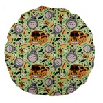 My Neighbor Totoro Pattern Large 18  Premium Flano Round Cushions