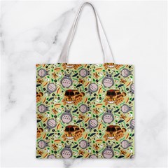 My Neighbor Totoro Pattern Zipper Grocery Tote Bag from ArtsNow.com Back