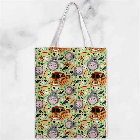 My Neighbor Totoro Pattern Zipper Classic Tote Bag from ArtsNow.com Front