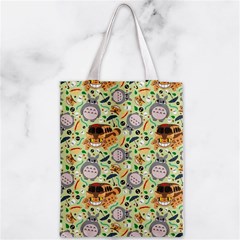 My Neighbor Totoro Pattern Zipper Classic Tote Bag from ArtsNow.com Back