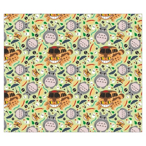 My Neighbor Totoro Pattern Zipper Large Tote Bag from ArtsNow.com Back