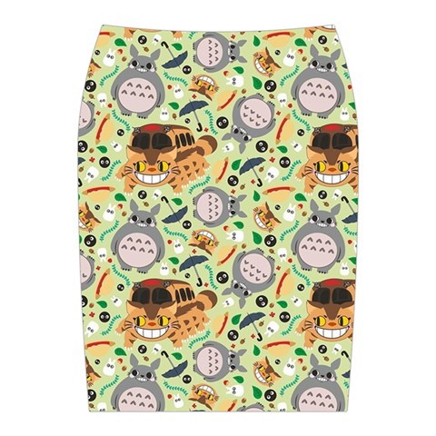 My Neighbor Totoro Pattern Midi Wrap Pencil Skirt from ArtsNow.com Back