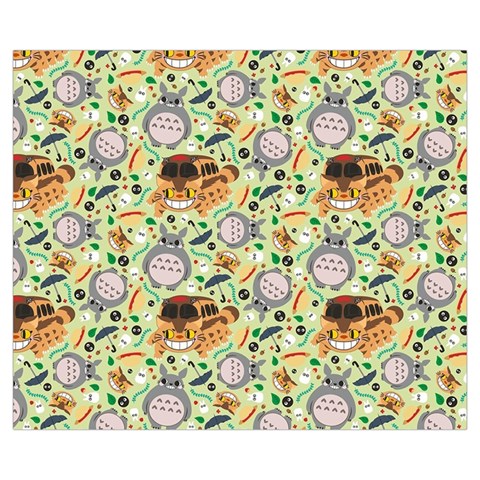 My Neighbor Totoro Pattern Zipper Medium Tote Bag from ArtsNow.com Front