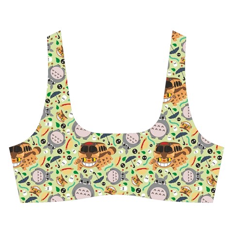 My Neighbor Totoro Pattern Cross Back Hipster Bikini Set from ArtsNow.com Front