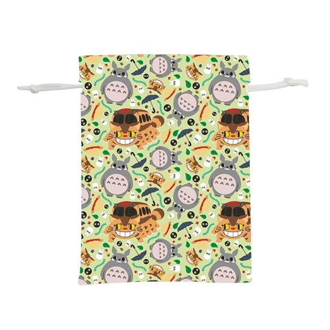 My Neighbor Totoro Pattern Lightweight Drawstring Pouch (L) from ArtsNow.com Front