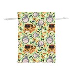 My Neighbor Totoro Pattern Lightweight Drawstring Pouch (L)