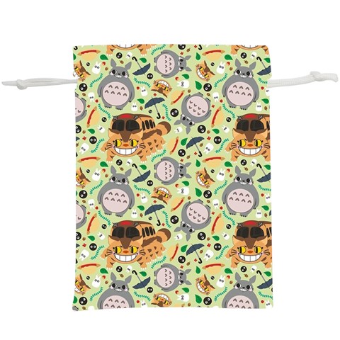 My Neighbor Totoro Pattern Lightweight Drawstring Pouch (XL) from ArtsNow.com Front