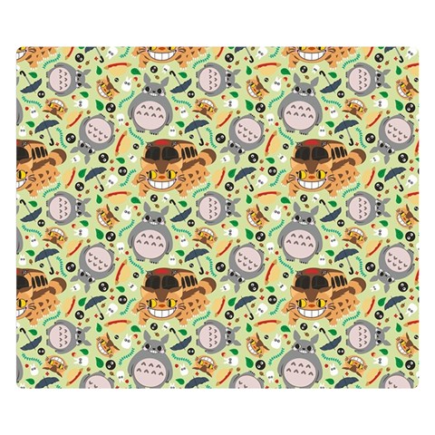 My Neighbor Totoro Pattern One Side Premium Plush Fleece Blanket (Small) from ArtsNow.com 50 x40  Blanket Front