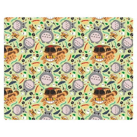 My Neighbor Totoro Pattern One Side Premium Plush Fleece Blanket (Medium) from ArtsNow.com 60 x50  Blanket Front