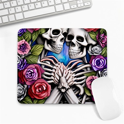 Floral Skeletons Large Mousepad from ArtsNow.com Front