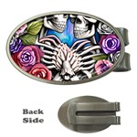 Floral Skeletons Money Clips (Oval) 